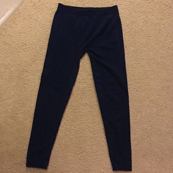 3/$10 Navy Blue Fleece Leggings - Picture 1 of 1